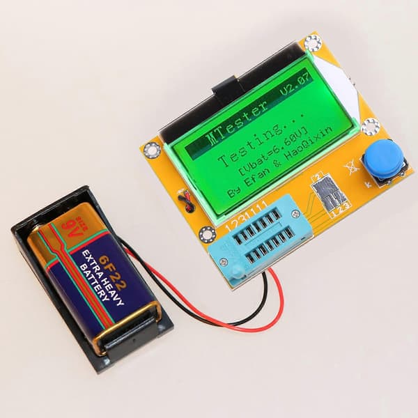 9V LCD Digital Transistor Tester LCR-T4 ESR Meter 12864 Baggrundslys Kapacitans