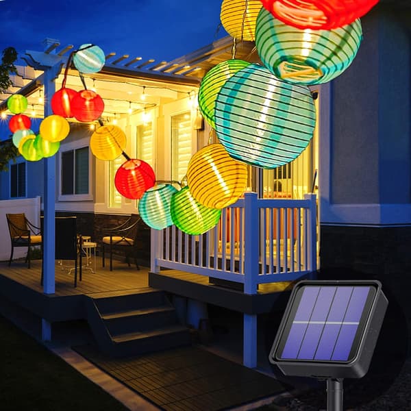 Utendørs solcellelyslenke, 6,5M/30 LED-lykt vanntett solcelle