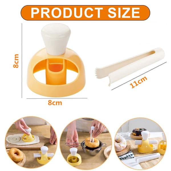 Donut udstikker Rund bage donut form maker plastik dyppertang