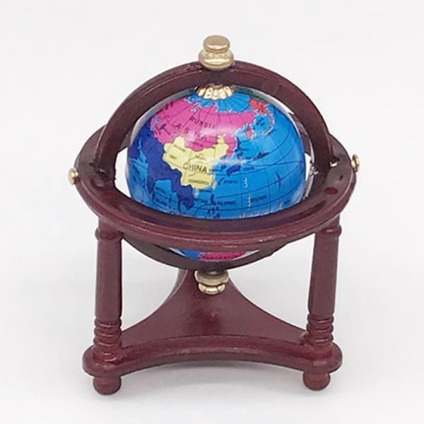 1/12 Skala Globus Med D, Mini Globus Til Dukke Skrivebordsdisplay Rat Whit