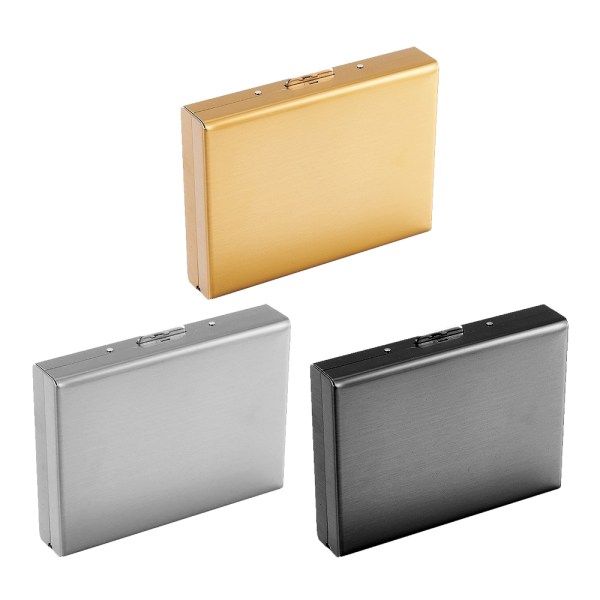 Kreditkortshållare, mini aluminium plånbok metall hårt case, Black+  silver+gold 24cb | Black+ silver+gold | Fyndiq