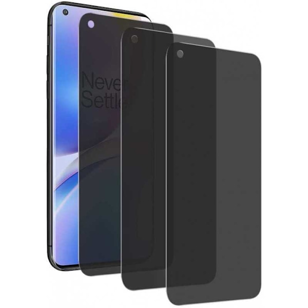 2-PACK OnePlus 8T Privacy Härdat glas 0.26mm 2.5D 9H Transparent