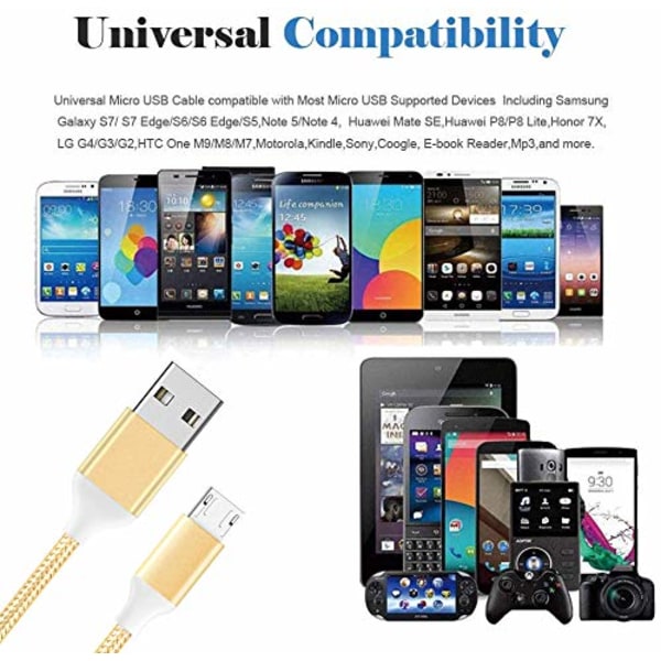 2 st 3m rosa micro-usb rosa