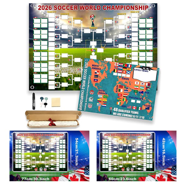2026 USA-Kanada-Mexiko VM 42x60cm Matchschema Affisch
