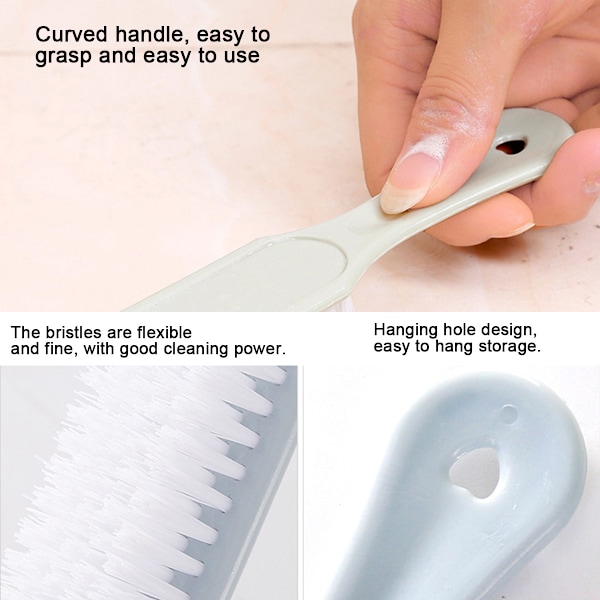Elegant Färgad Tvättborste, Skoborste Med Bra Rengöringskraft, Bekväm Greppdesign För Enkel Hantering Och Förvaring (Set Om 2)
