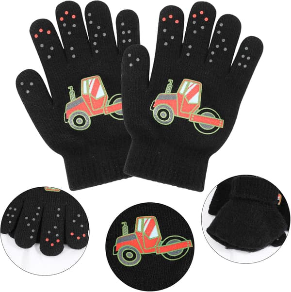 Vinterhandskar för barn, 3 par fullfinger magiska handskar stretchiga