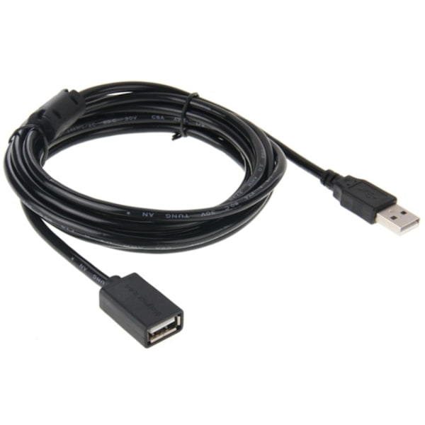 3m Förlängningskabel USB 2.0 - Förlängare Svart Svart
