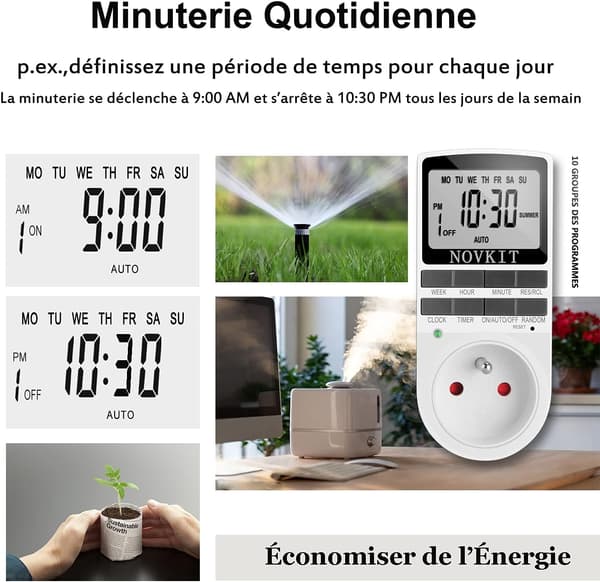 Elektrisk og digital stikkontakt-timer, digital stikkontakt-timer med en