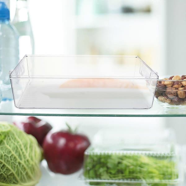1 st kylskåpsförvaringslåda för mat, köksförvaringslåda, dräneringslåda för grönsaker och frukt