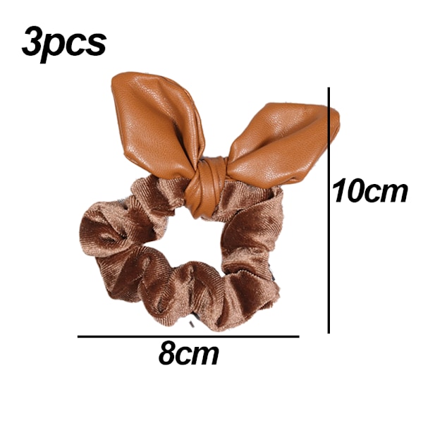 Söta kaninöron No Crease Scrunchies för sömn och natt