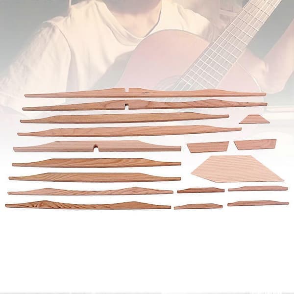 17 stk. 41 tommer Sitka Gran Afstivning Træsæt til Akustisk Guitar Luthier DIY Tilbehør Dele GS307 Lysebrun