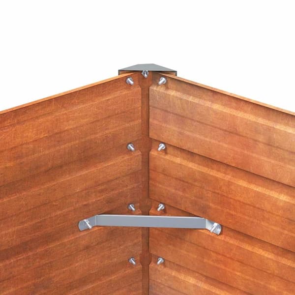 vidaXL Plantekasse Rustfri 100x40x45 cm Rustfritt Stål Brun