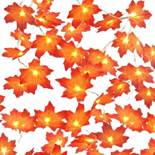 Maple Leaves String Lights 20 LED Höst Maple Leaf Garland