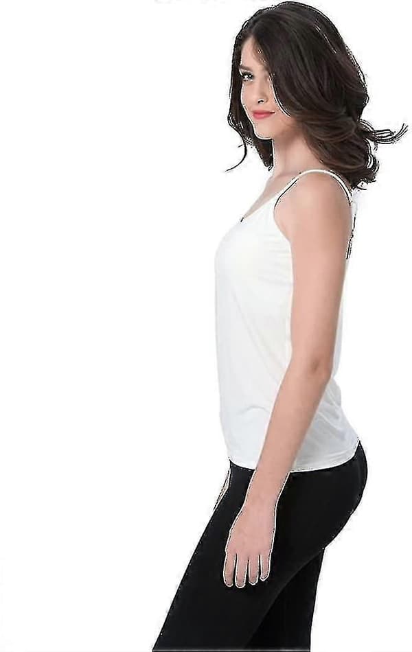 Dame Camisole Topper Med Innebygd Vattert BH Basic Pustende Tanktopp