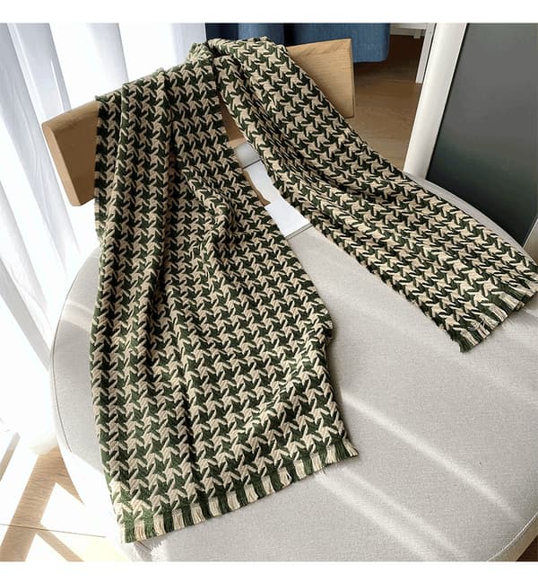 Varm rutig halsduk imitation kashmir sjal 55*190cm
