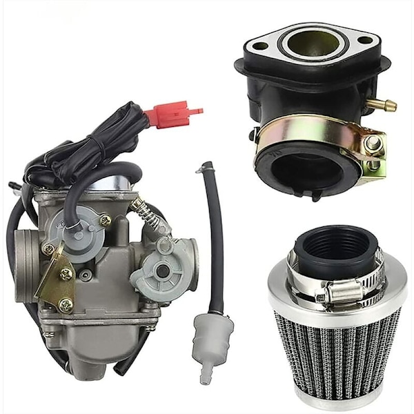 Förgasare för 4-taktsmotor, Kompatibel med GY6 125cc 150cc, Snabb att byta ut, säkerställer jämnt luftflöde, Långvarig och hållbar för