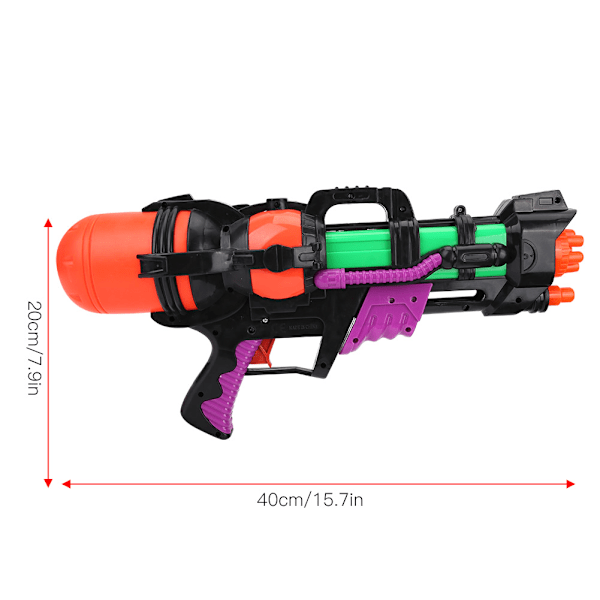 Högtryckspistol för vatten, dra-typ, leksak för barn, strand, utomhuslek (orange)