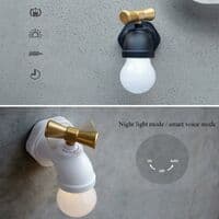 LED nattlys, 1 stk messing stemmestyrt kran nattlys Smar