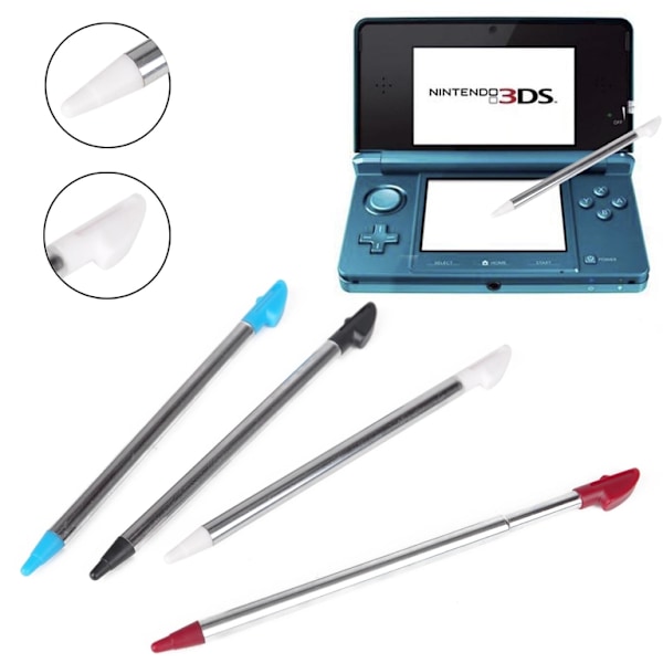3X Stylus Screen Penna till Nintendo  3DS XL Vit Vit one size