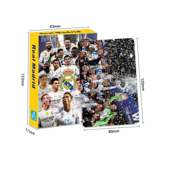 Fodboldklub samlersæt: 30 LOMO-kort / sæt - Real Madrid
