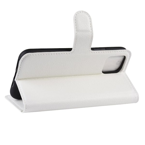 iPhone 11 - Litchi Plånboksfodral - Vit White Vit