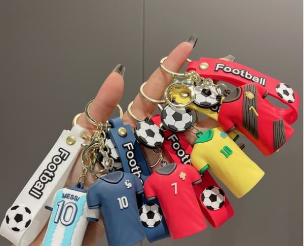 Nøglering Fodboldtrøje VM-pynt Lille Gave dark blue