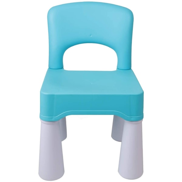 Barnstol i plast, blå barnstol med säte