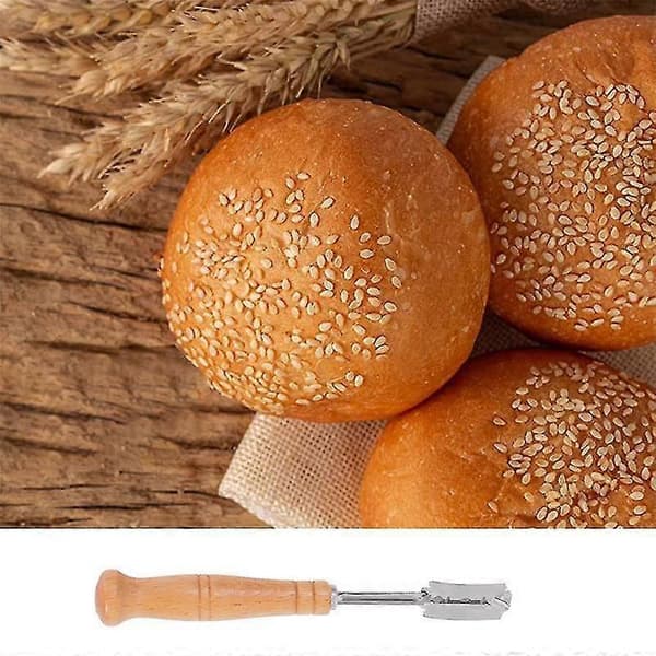 Brødhevekurvsett med 2 runde og ovale brødkurver - brødkniv - deigskrape