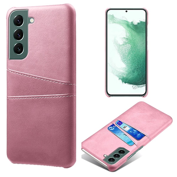 Läderskal Kortfack Samsung Galaxy S24 Plus Rosa