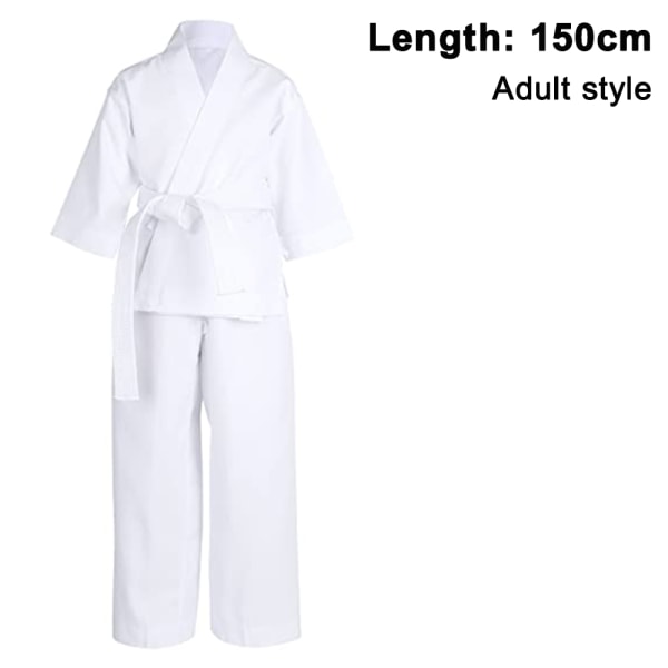 Karate uniform med bälte, vit, karate gi för barn och