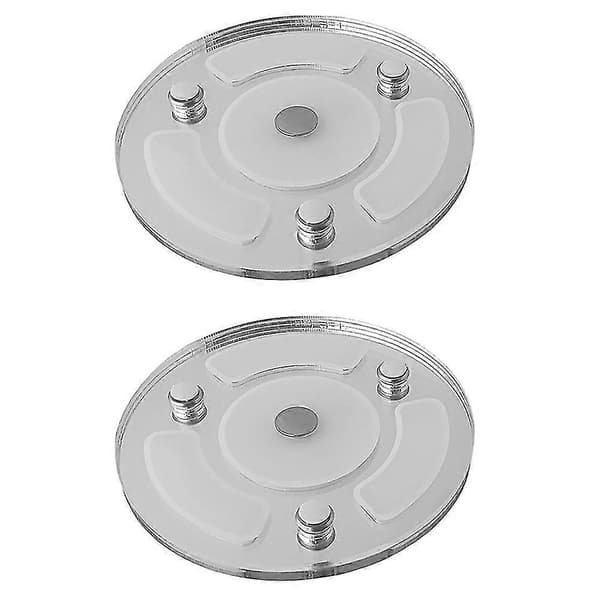 2x Dobbelt Blå/hvid Tryk Dæmper Led Lampe 12-30v Dc Led Cirkulær Tag Loftslampe Til Autocamper Campingvogn M