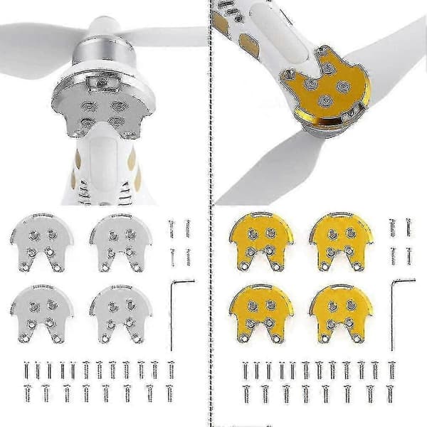 4 stk. Motorbeskyttelsesbase af aluminiumslegering mod revner til Dji Phantom 2/3