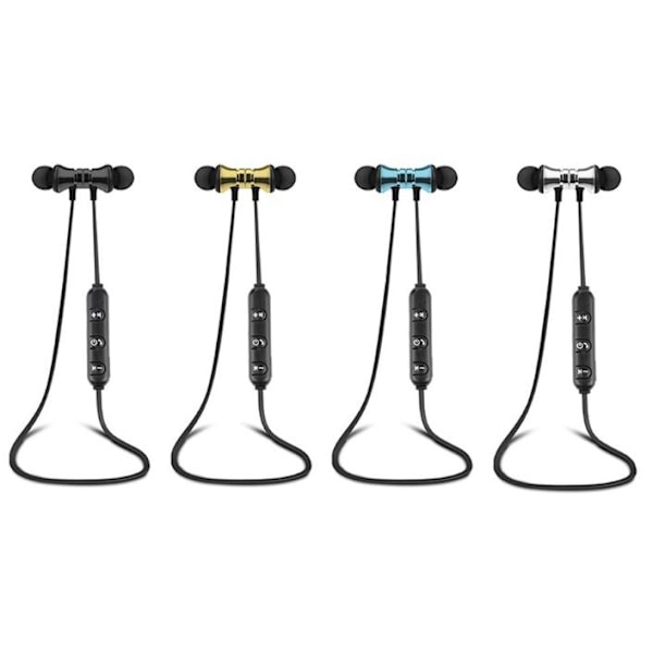 Magnetisk bluetooth hörlurar|svart