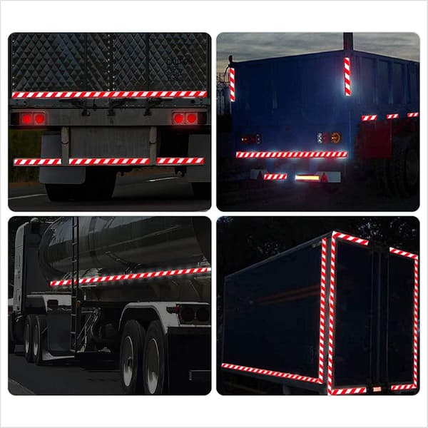 Reflekterende tape rød og hvid 25m*5cm reflekterende advarselsmærkat