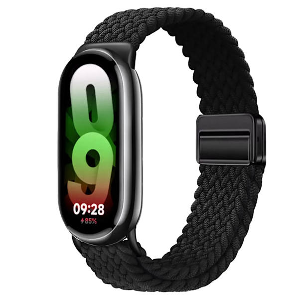 Nylonflätat armband för Xiaomi Band 9/8 Magnetiskt spänne Andningsbart Utbytbart Armband Mi Band 8/9 Justerbar Correa Pink For Mi Band 9 Pink For Mi Band 9