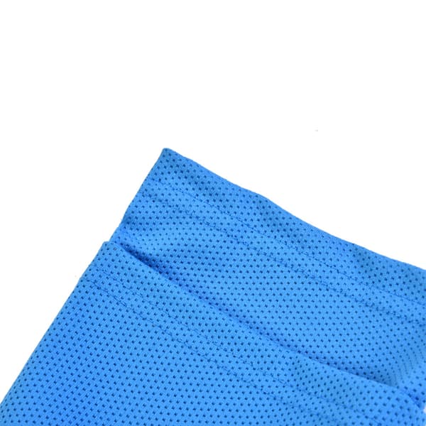 Fotboll Dubbla Lager Benskydd Ärm Fotboll Shin Protector Legging (L-Blå)