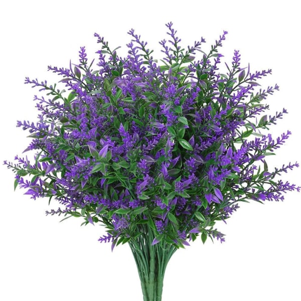 8 buntar konstgjorda blommor utomhus UV-beständiga falska blommor