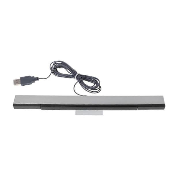 USB Sensor Bar Kablet Infrarød Stråle Sensor Bar Reparation til Wii Spillekonsol Sort Black