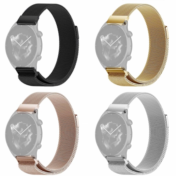 SKALO Milanese Loop till Amazfit GTR 2/2e - Fler färger Svart