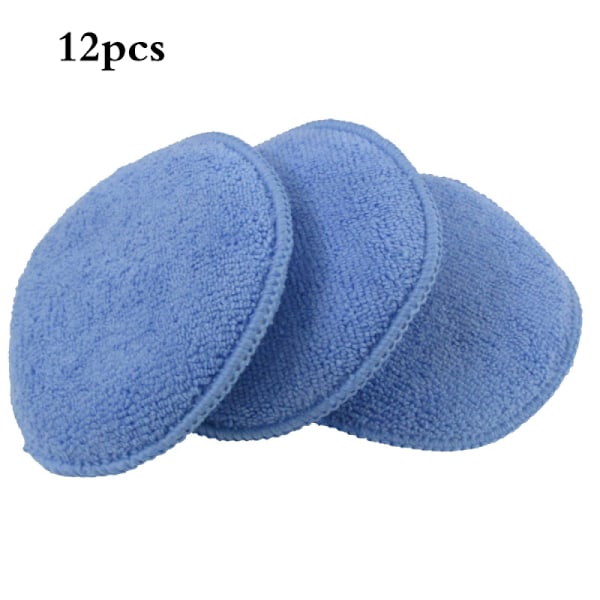 Mjukt Absorberande Vaxningskit, Applikatorkuddar i Mikrofiber för Rengöring av Flera Ytor, Ergonomisk Design med Praktiska Fingertutor (12 Stycken)