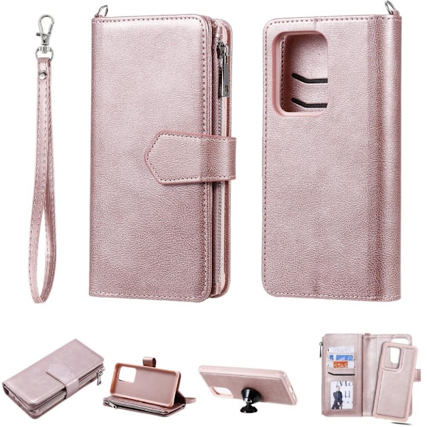 Samsung S20 Ultra - 2in1 Magnet Skal / Plånboksfodral - Roséguld Roséguld Roséguld