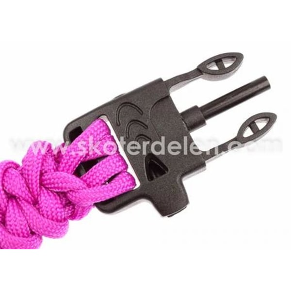 Armband Paracord med tändstål, Rosa