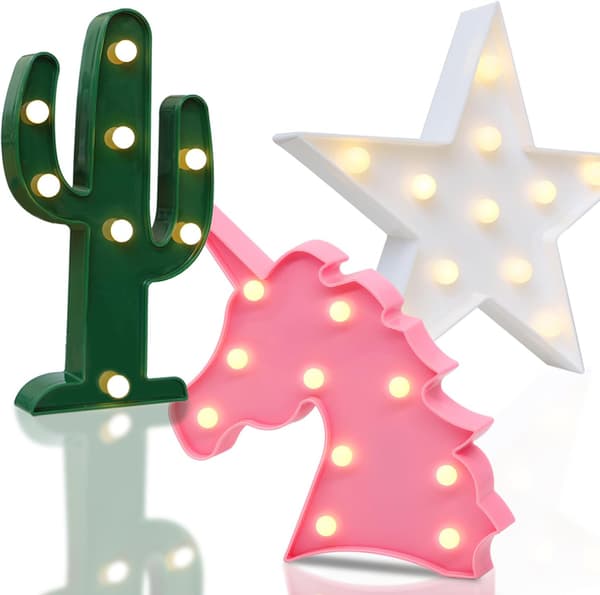 Skyltar, tropisk grön varmvit LED-lampa - Vardagsrum, sovrum