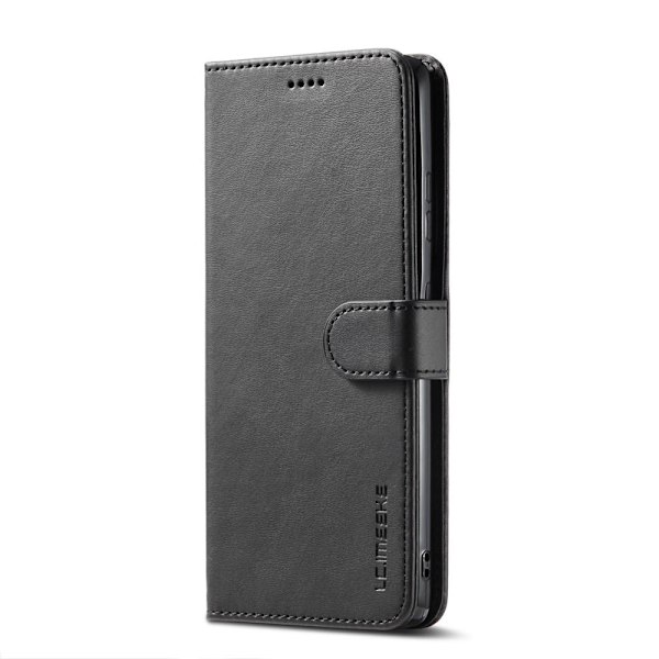 Samsung Galaxy S21 Ultra - LC.IMEEKE Läder Fodral - Svart Black Svart