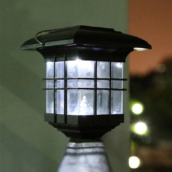 Utomhus Solcellsdriven Husformad LED-lampa, Energibesparande Trädgårdslandskapslampa Med Automatisk Sensor För Vitt Varmt Ljus, Solcellspelarlampor