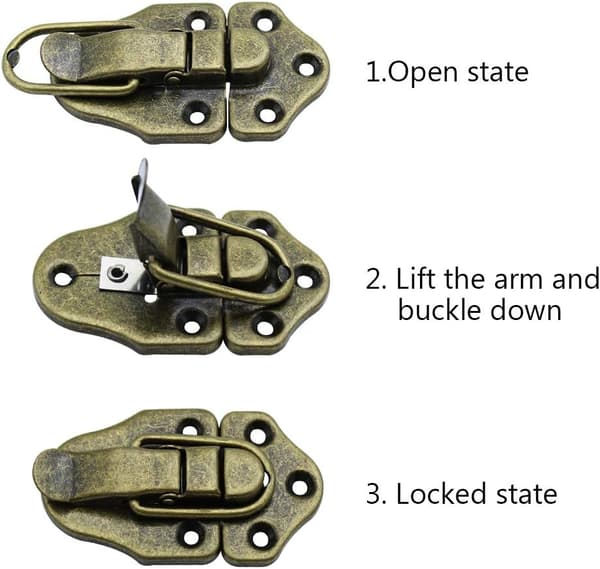 Sæt af 8 Toggle Spænder Låse Vintage Retro Toggle Lås til Smykker