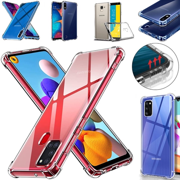 Samsung A21s/A70/A41/A50/A10/J6 skal mobilskal fodral Army V3 - Transparent A70 Samsung Galaxy