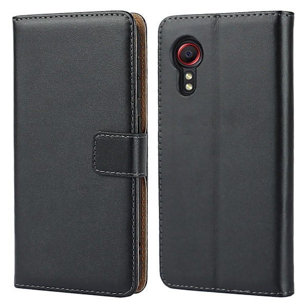 Plånboksfodral Samsung Galaxy Xcover 5 i Svart Läder Svart