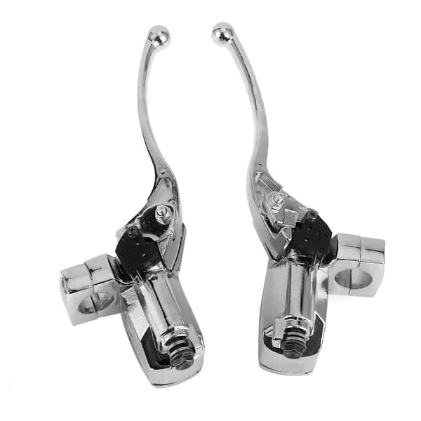 Hydraulisk bromskopplingshuvudcylinderpump silver för motorcykel ATV med 1-tums styre