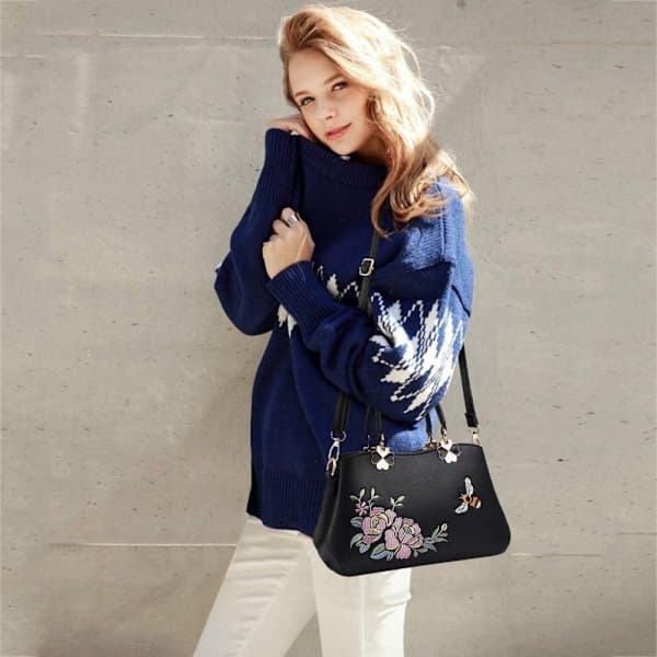 Retro Håndtasker med Topgreb Dame Crossbody Taske Dame Mode C B